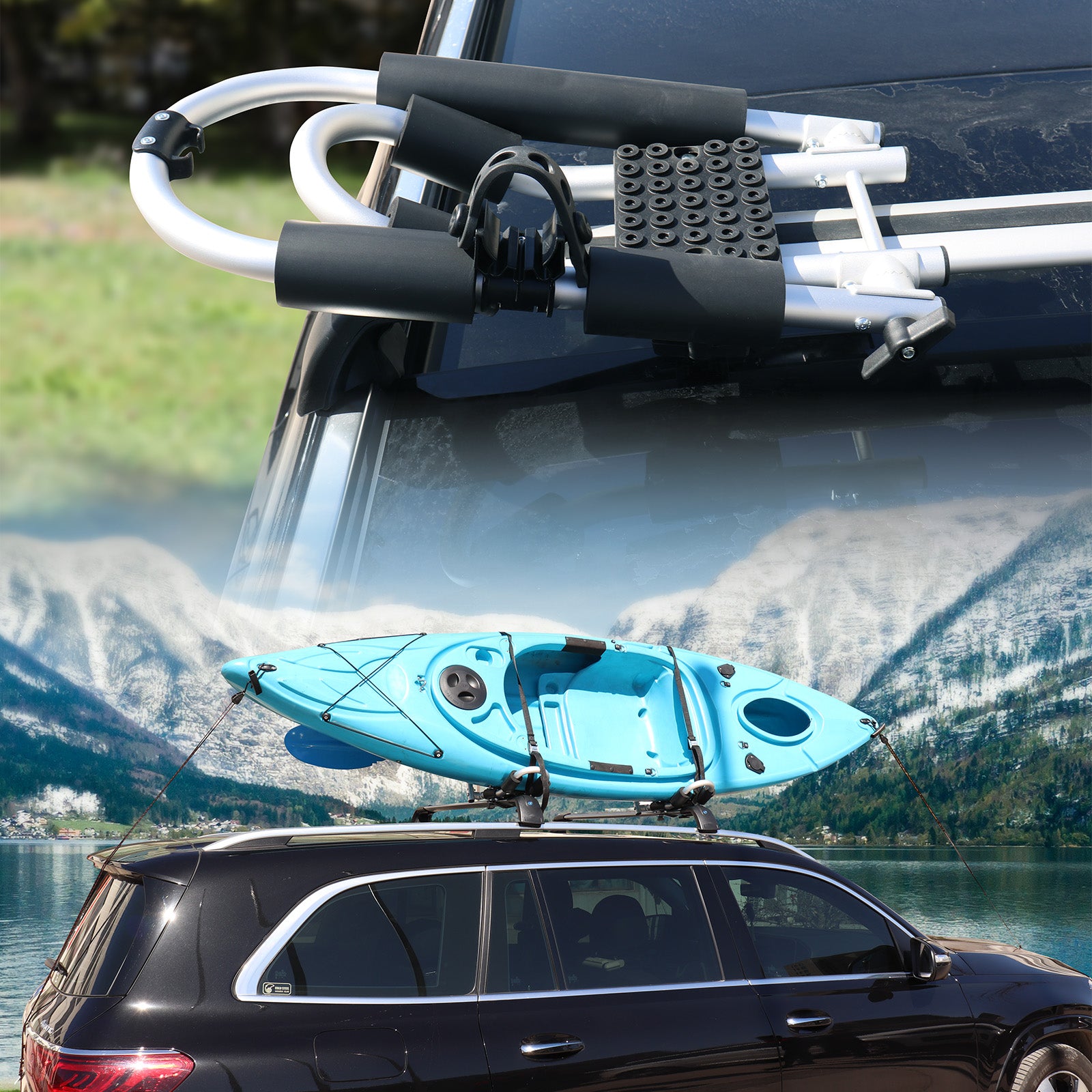 Kayak Roof Rack, selling 2 in 1 Folding Aluminum Kayak Carrier